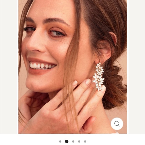 Elegant Silver Floral Earrings - Picture 4 of 5